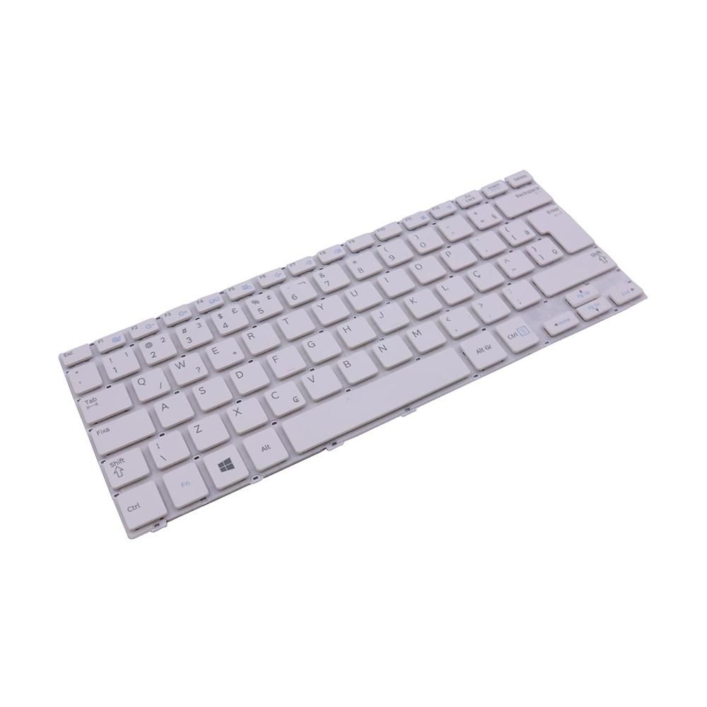 Teclado para Notebook Samsung Ativ Book NP905S3G, ABNT2 - UK Style Branco, possui teclas confortáveis e 12 meses de garantia.