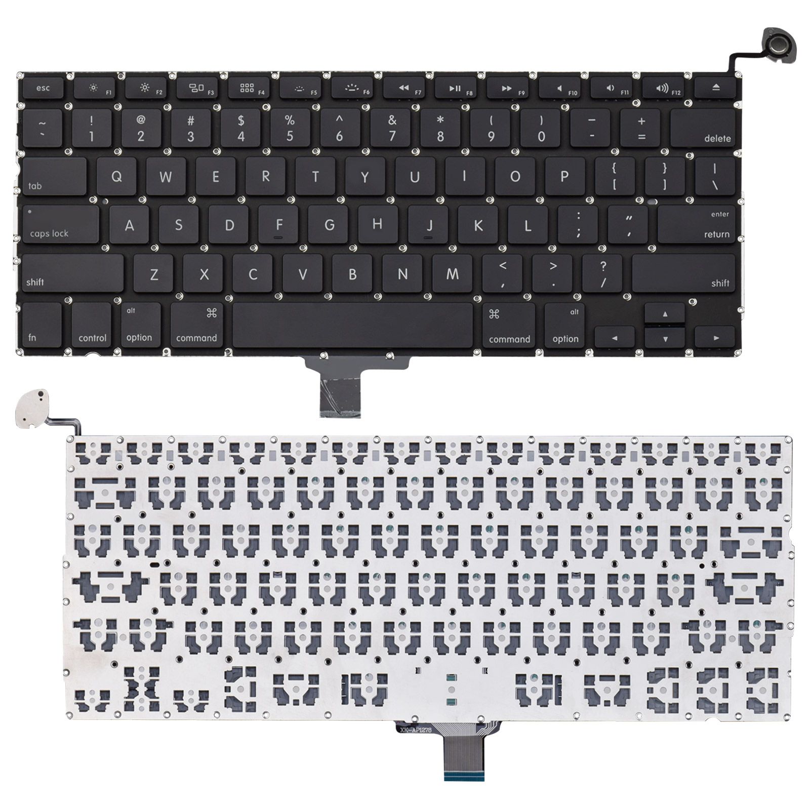 Teclado para Notebook Apple Macbook A1278, Inglês Internacional - US Preto, possui teclas confortáveis e 12 meses de garantia.