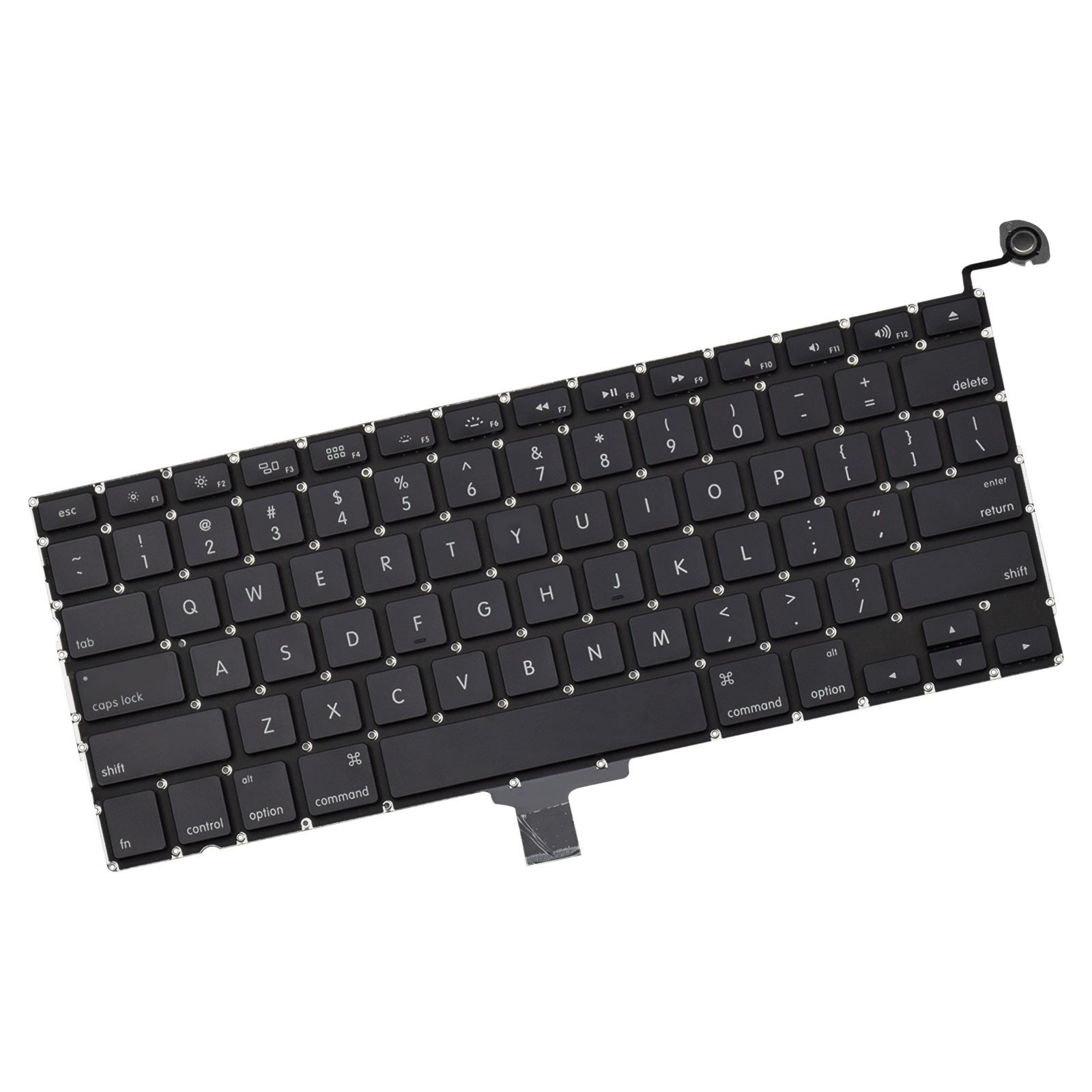 Teclado para Notebook Apple Macbook A1342, Inglês Internacional - US Preto, possui teclas confortáveis e 12 meses de garantia.