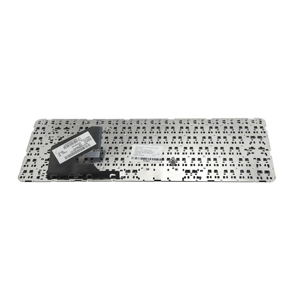 Teclado para Notebook Hp Part Number AEU33U00110, ABNT2 Preto, possui teclas confortáveis e 12 meses de garantia.