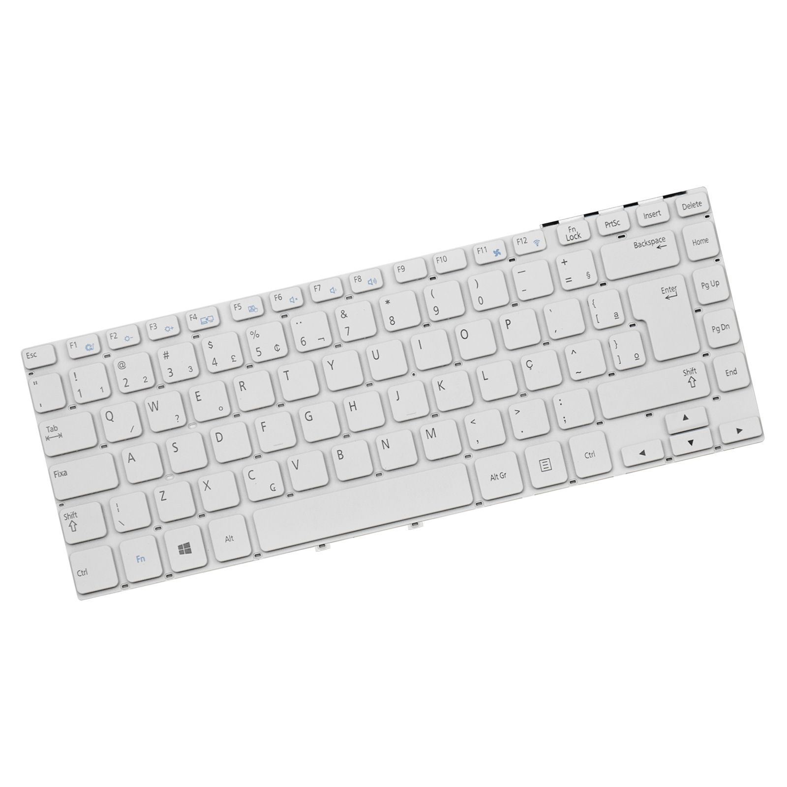 Teclado para Notebook Samsung NP355V4X, ABNT2 Branco, possui teclas confortáveis e 12 meses de garantia.
