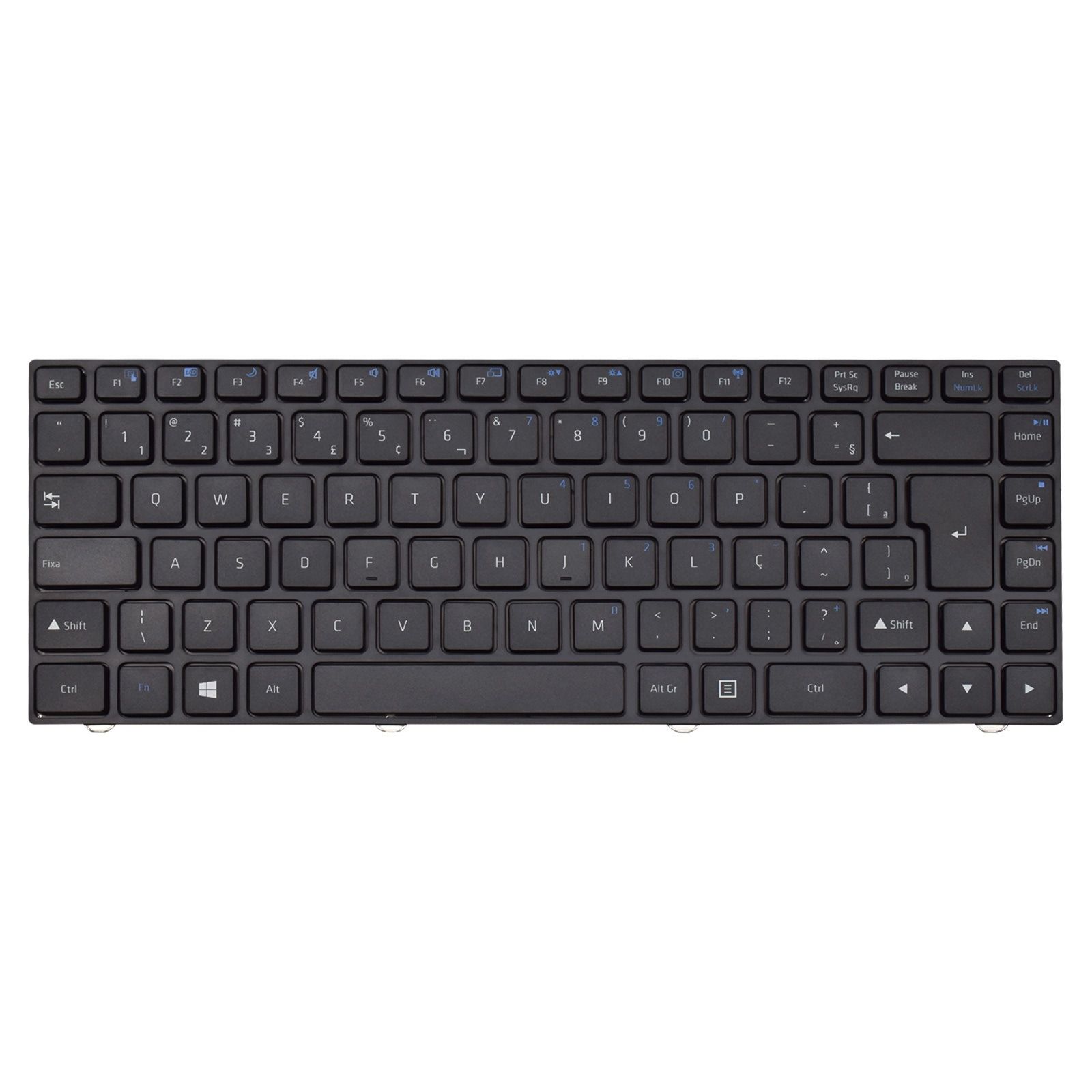 Teclado para Notebook Positivo Premium S5400, ABNT2 Preto, possui teclas confortáveis e 12 meses de garantia.