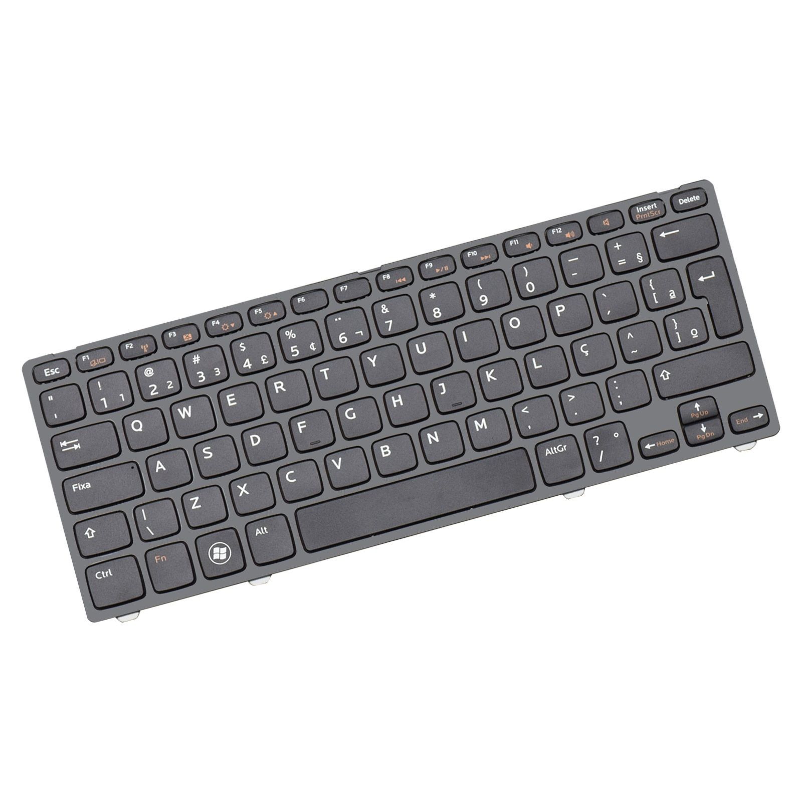 Teclado para Notebook Dell Inspiron 13Z-5323, ABNT2 Preto, possui teclas confortáveis e 12 meses de garantia.