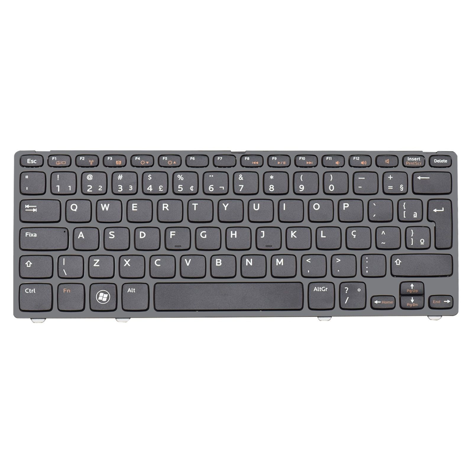 Teclado para Notebook Dell Inspiron 14Z 5423, ABNT2 Preto, possui teclas confortáveis e 12 meses de garantia.