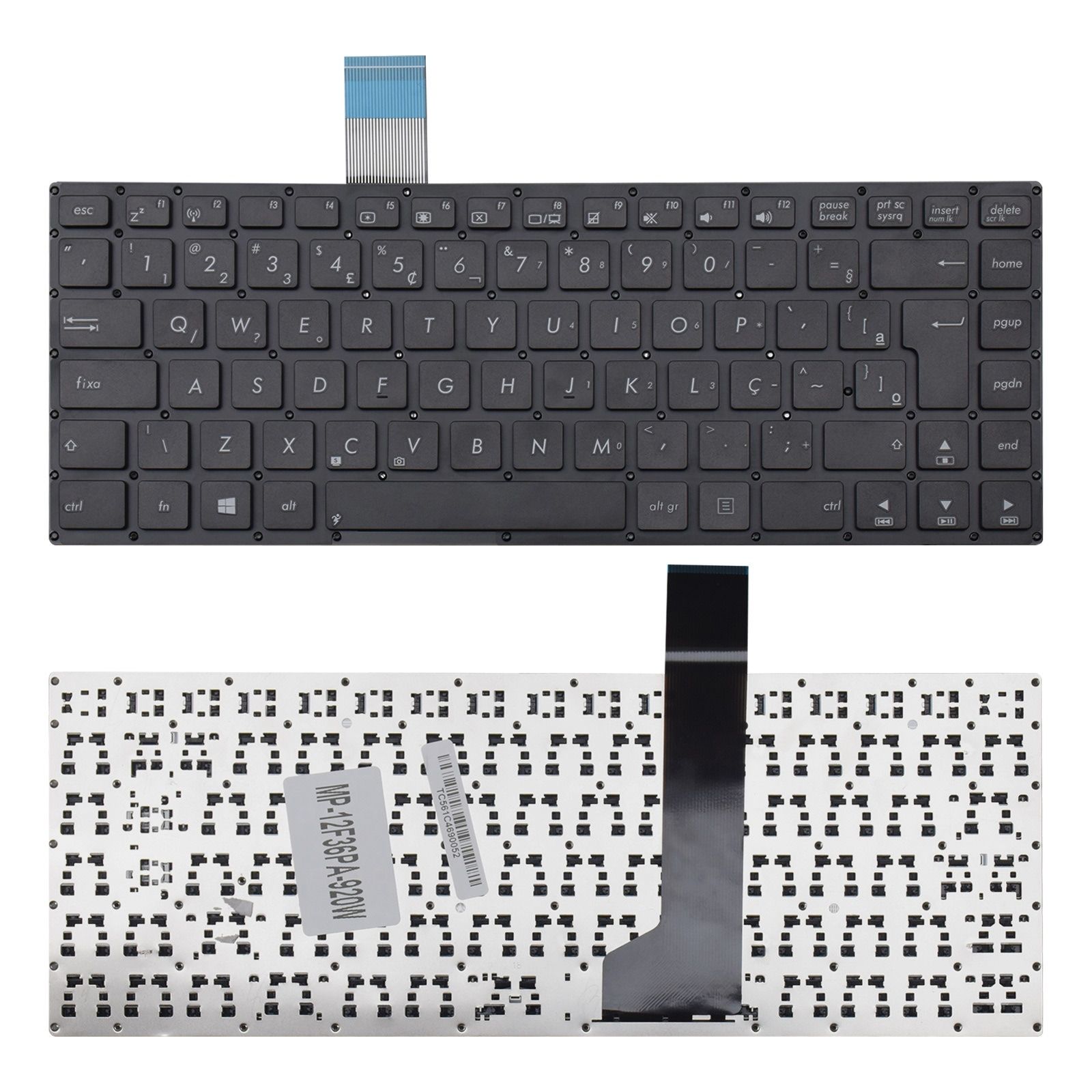 Teclado para Notebook Asus K Series K46CA, ABNT2 Preto, possui teclas confortáveis e 12 meses de garantia.
