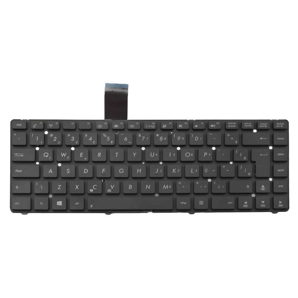 Teclado para Notebook Asus A Series A45-V, ABNT2 Preto, possui teclas confortáveis e 12 meses de garantia.
