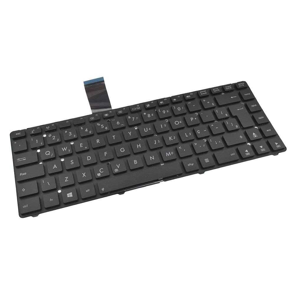 Teclado para Notebook Asus VivoBook S451, ABNT2 Preto, possui teclas confortáveis e 12 meses de garantia.