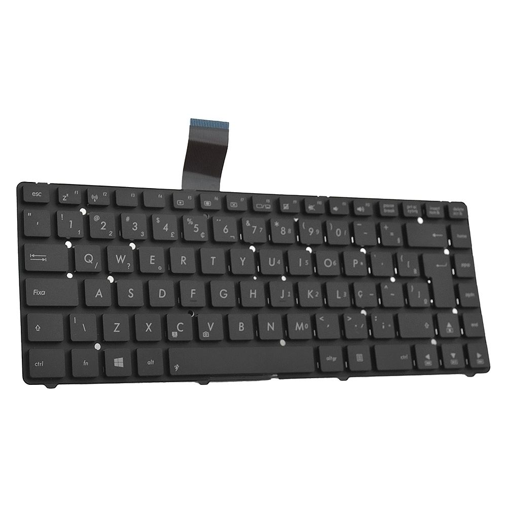 Teclado para Notebook Asus A Series A45-V, ABNT2 Preto, possui teclas confortáveis e 12 meses de garantia.