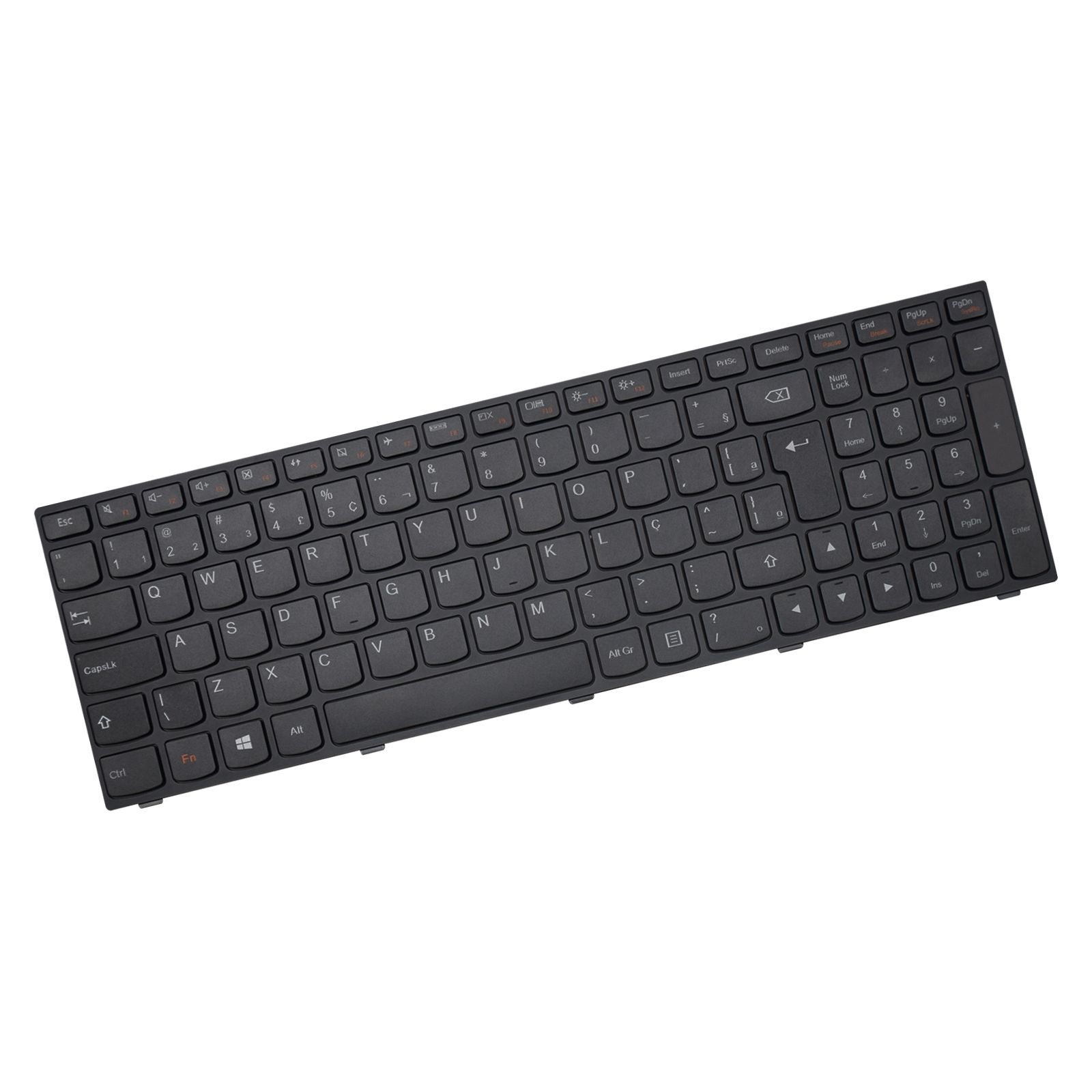 Teclado para Notebook Lenovo Ideapad 300-15ISK, ABNT2 Preto, possui teclas confortáveis e 12 meses de garantia.