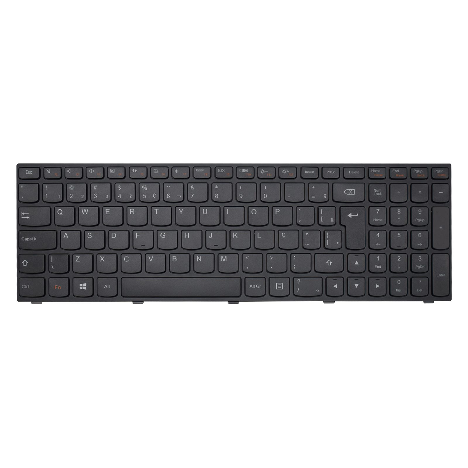 Teclado para Notebook Lenovo B Series com padrão ABNT2 Preto possui teclas confortáveis com Ç e 12 meses de garantia