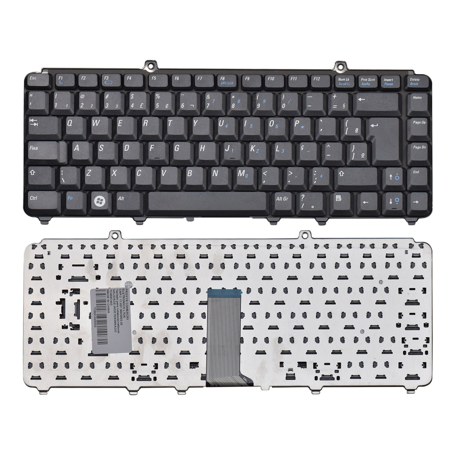 Teclado para Notebook Dell Inspiron 1545 ABNT2 Preto