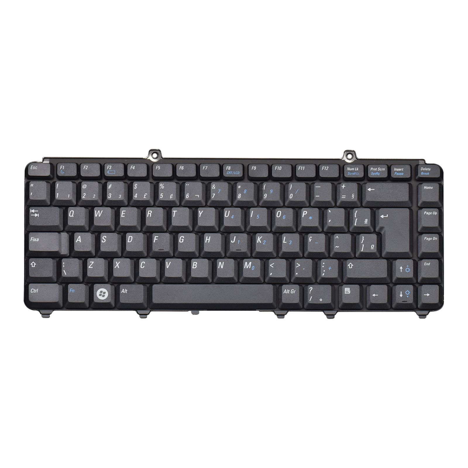 Teclado para Notebook Dell Inspiron com padrão ABNT2 Preto possui teclas confortáveis com Ç e 12 meses de garantia