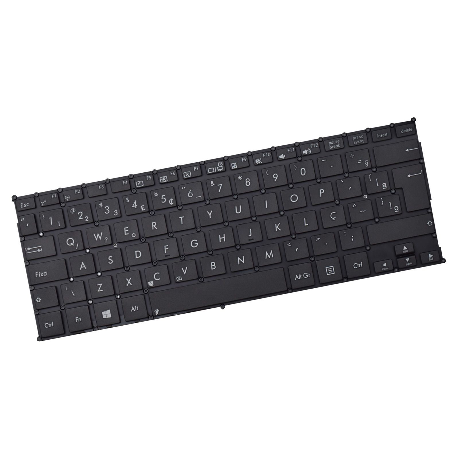 Teclado para Notebook Asus Vivobook X202E-DH31T-PK, ABNT2 Preto, possui teclas confortáveis e 12 meses de garantia.