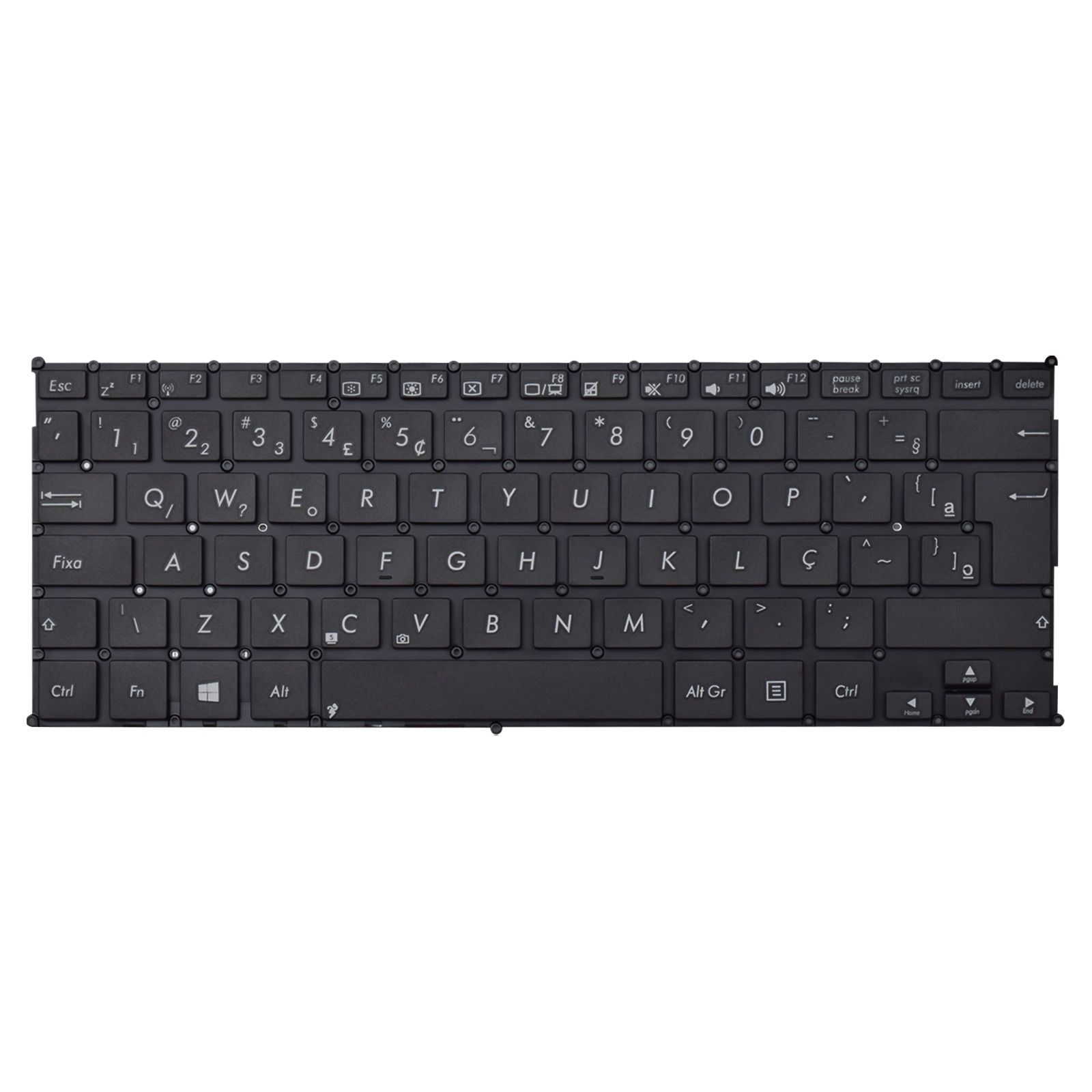 Teclado para Notebook Asus Vivobook S200E-CT182H, ABNT2 Preto, possui teclas confortáveis e 12 meses de garantia.