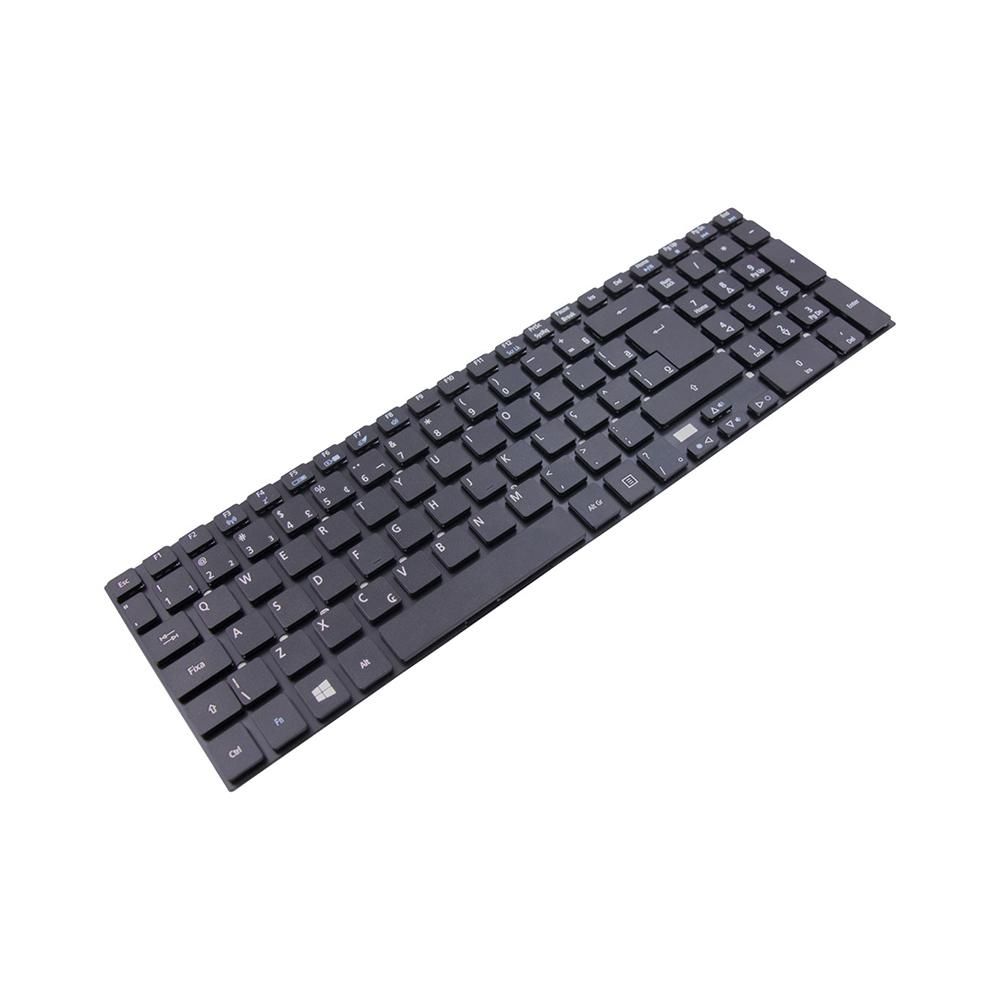 Teclado para Notebook Acer Aspire E5-571-51AF, ABNT2 - UK Style Preto, possui teclas confortáveis e 12 meses de garantia.