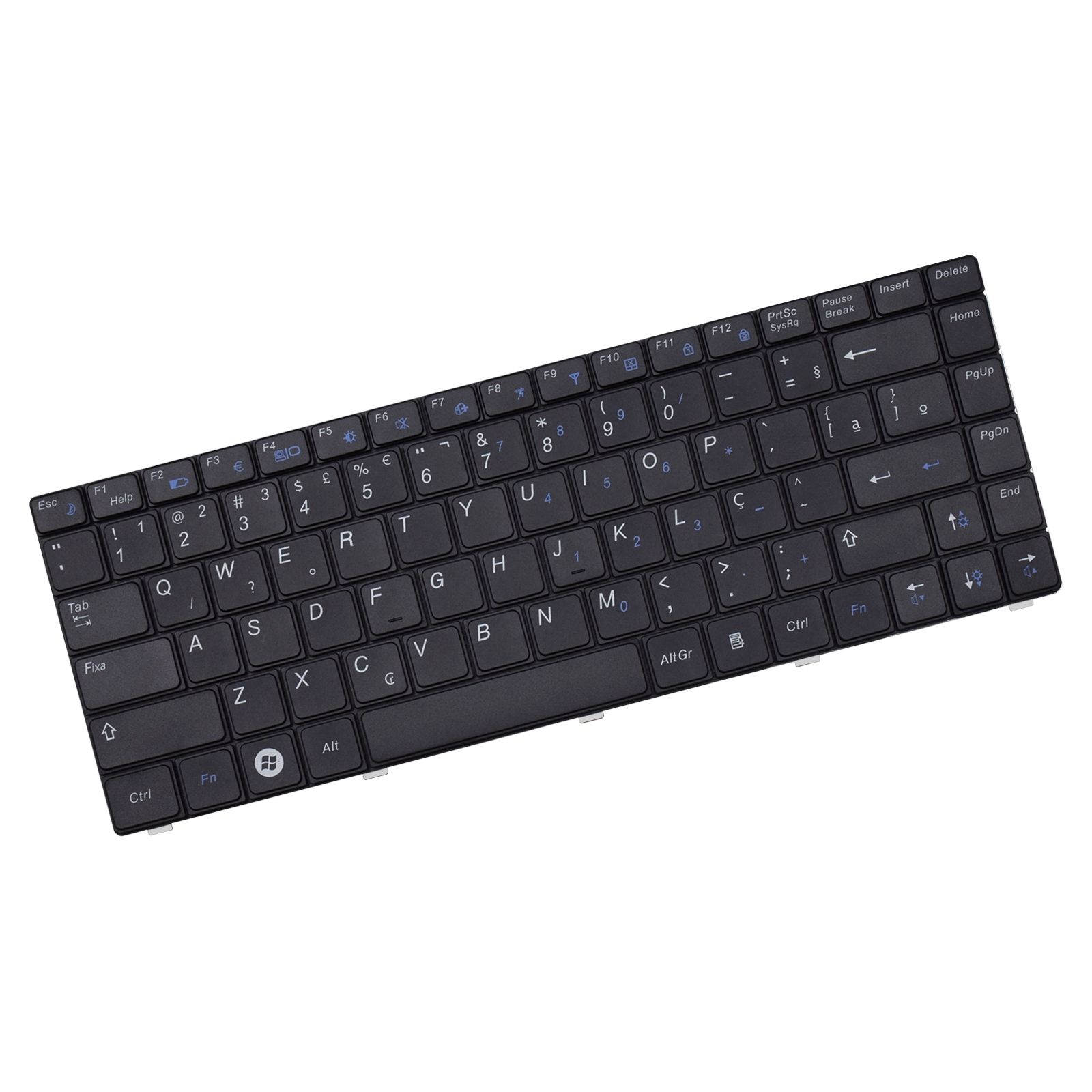 Teclado para Notebook Samsung Np Series NP-R430-JAD2BR, ABNT2 Preto, possui teclas confortáveis e 12 meses de garantia.