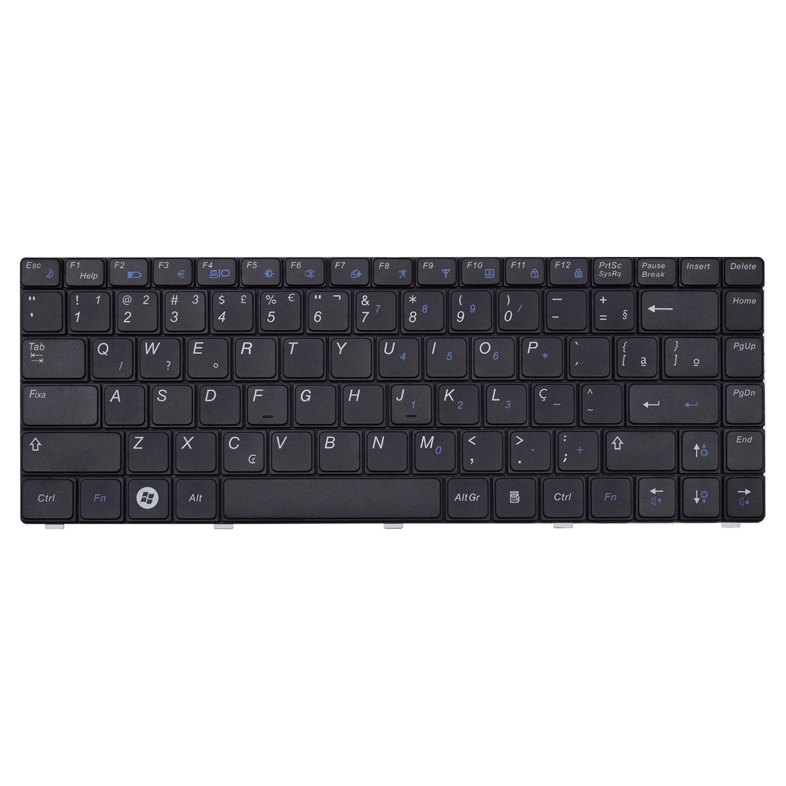 Teclado para Notebook Samsung R440, ABNT2 Preto, possui teclas confortáveis e 12 meses de garantia.