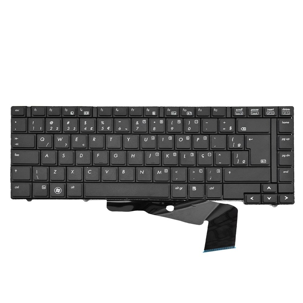 Teclado para Notebook Hp Part Number 594052-DD1, ABNT2 Preto, possui teclas confortáveis e 12 meses de garantia.