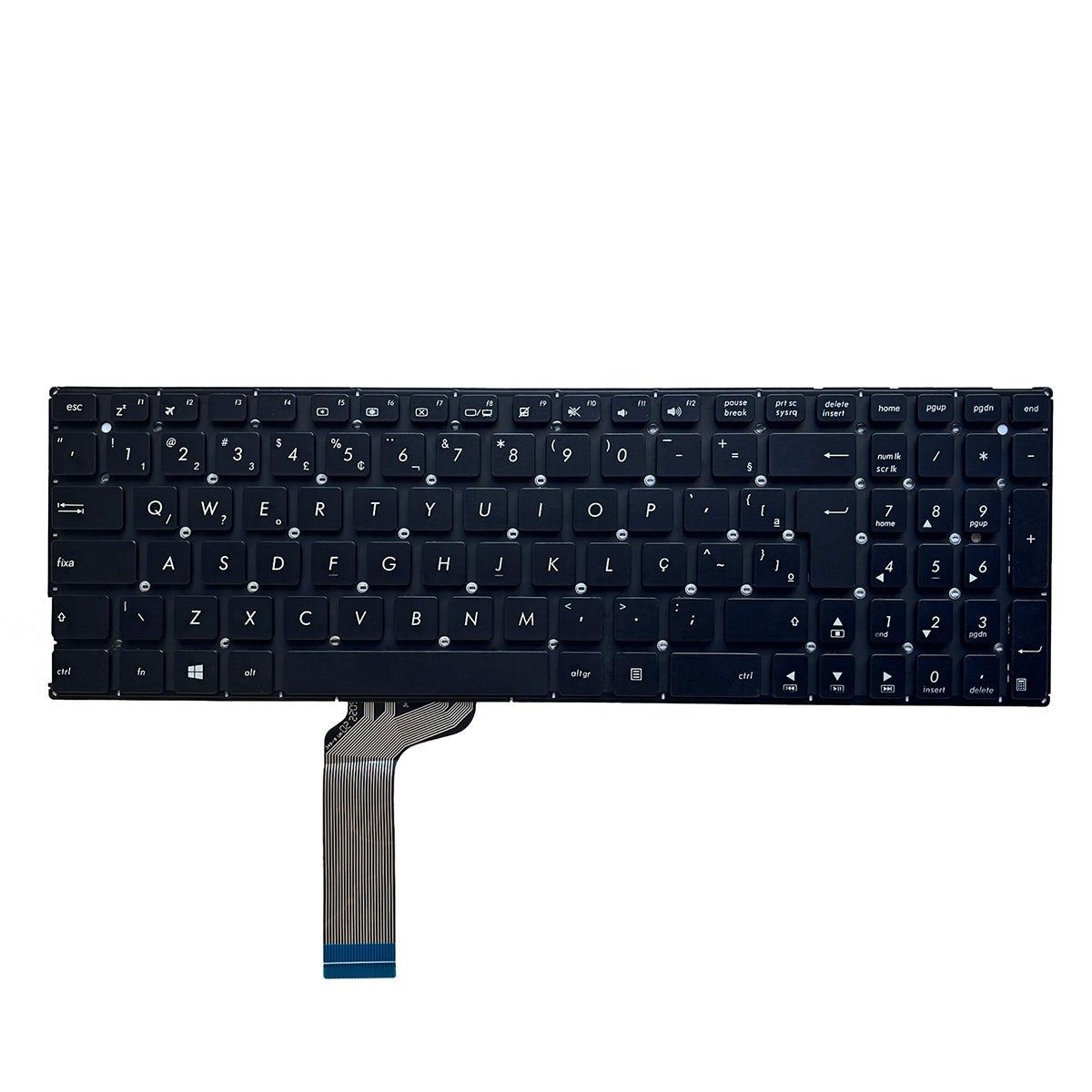 Teclado para Notebook Asus Z Series Z550SA, ABNT2 Preto, possui teclas confortáveis e 12 meses de garantia.
