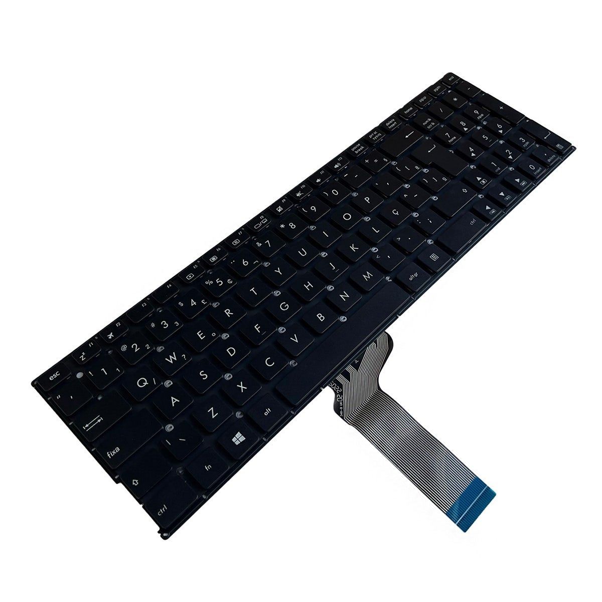 Teclado para Notebook Asus Z Series Z550SA, ABNT2 Preto, possui teclas confortáveis e 12 meses de garantia.