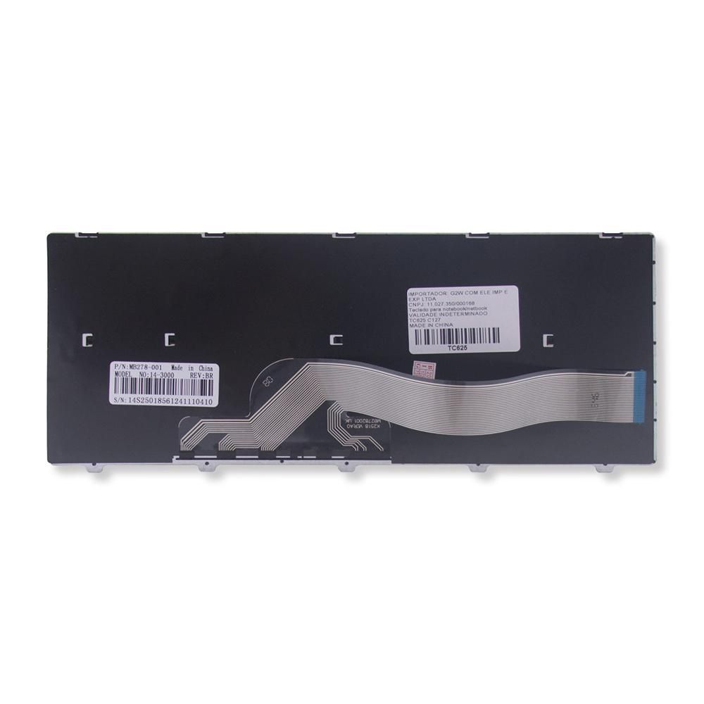 Teclado para Notebook Dell Inspiron 13 7373, ABNT2 Preto, possui teclas confortáveis e 12 meses de garantia.