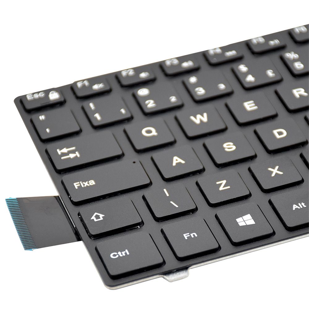 Teclado para Notebook Dell Inspiron 14 7447, ABNT2 Preto, possui teclas confortáveis e 12 meses de garantia.