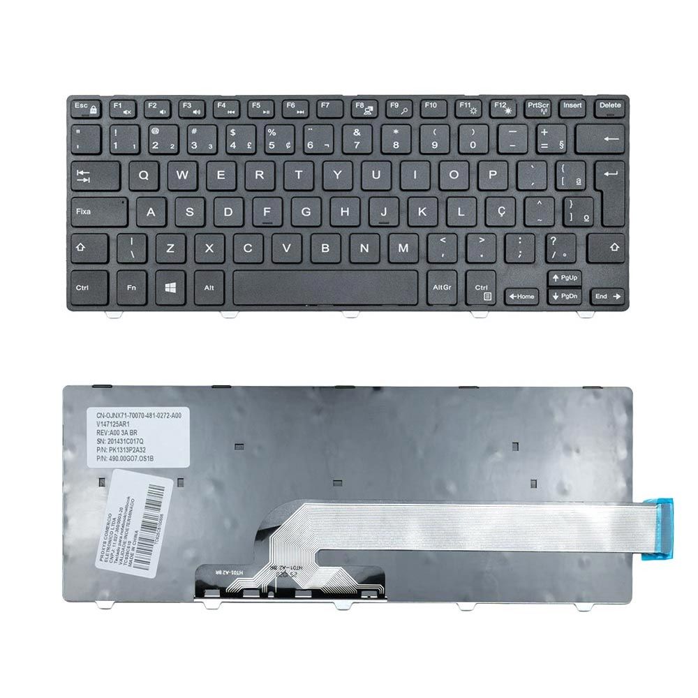 Teclado para Notebook Dell Part Number NSK-LQ0SC 1D Sem Iluminação