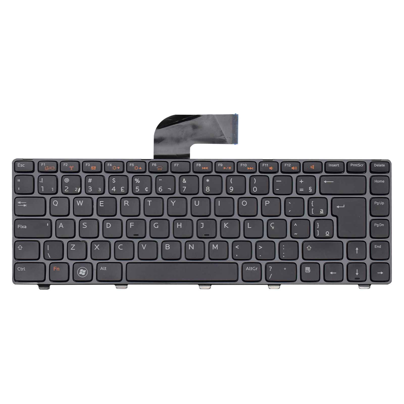 Teclado para Notebook Dell Xps com padrão ABNT2 Preto possui teclas confortáveis com Ç e 12 meses de garantia