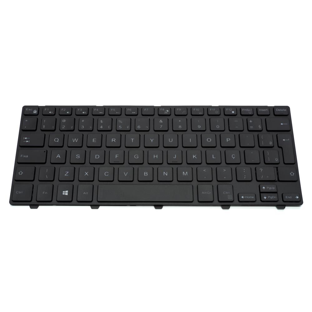 Teclado para Notebook Dell P64G, ABNT2 Preto, possui teclas confortáveis e 12 meses de garantia.