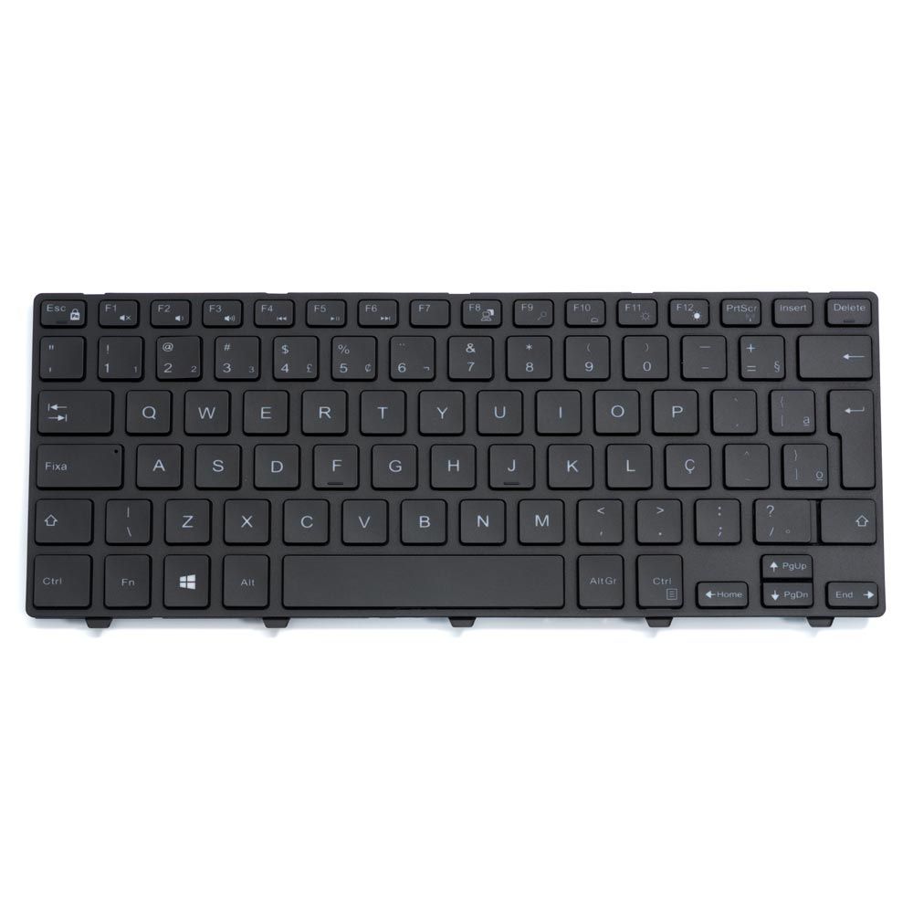 Teclado para Notebook Dell 14-5452-D03P, ABNT2 Preto, possui teclas confortáveis e 12 meses de garantia.