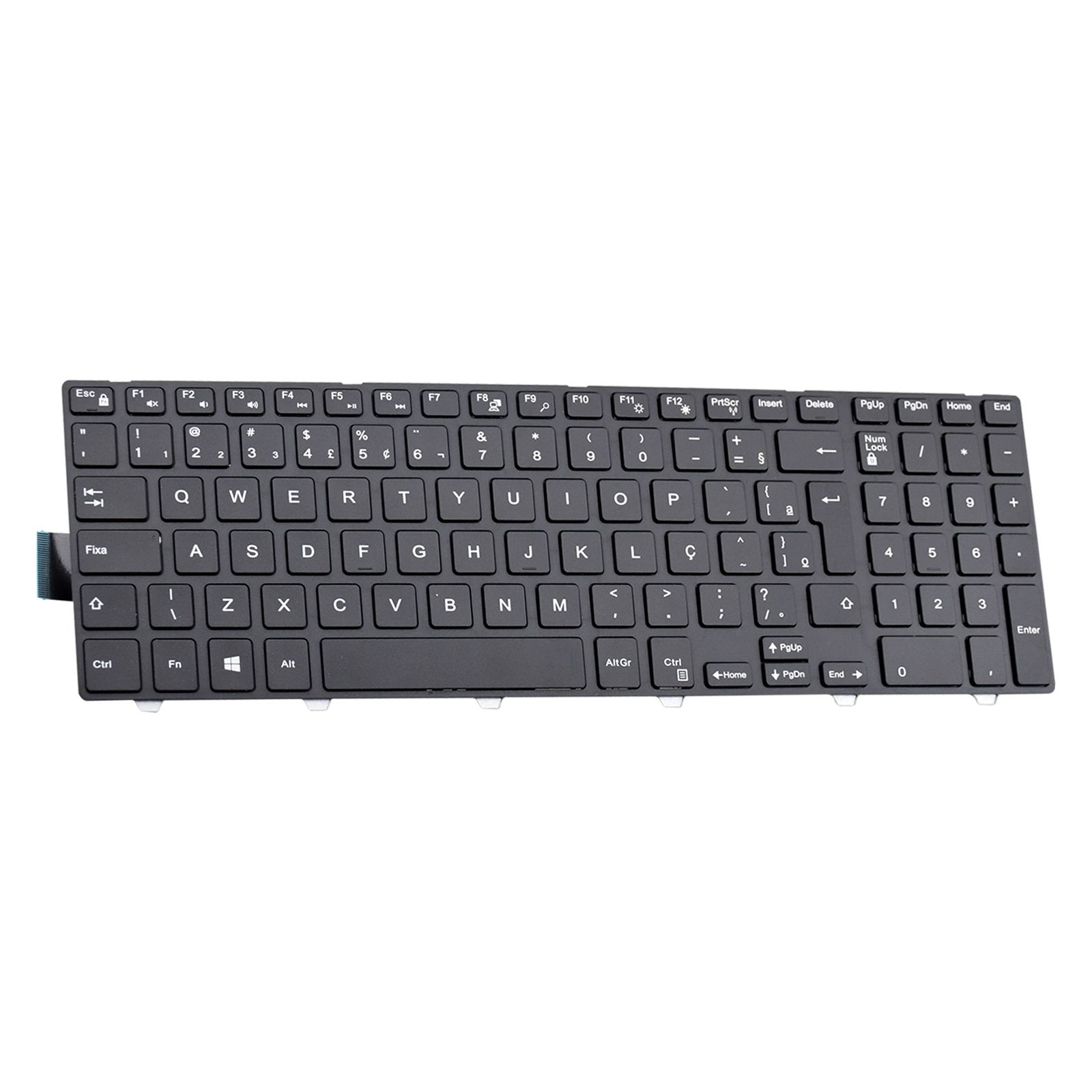 Teclado para Notebook Dell Part Number NSK-LR0SW, ABNT2 Preto, possui teclas confortáveis e 12 meses de garantia.