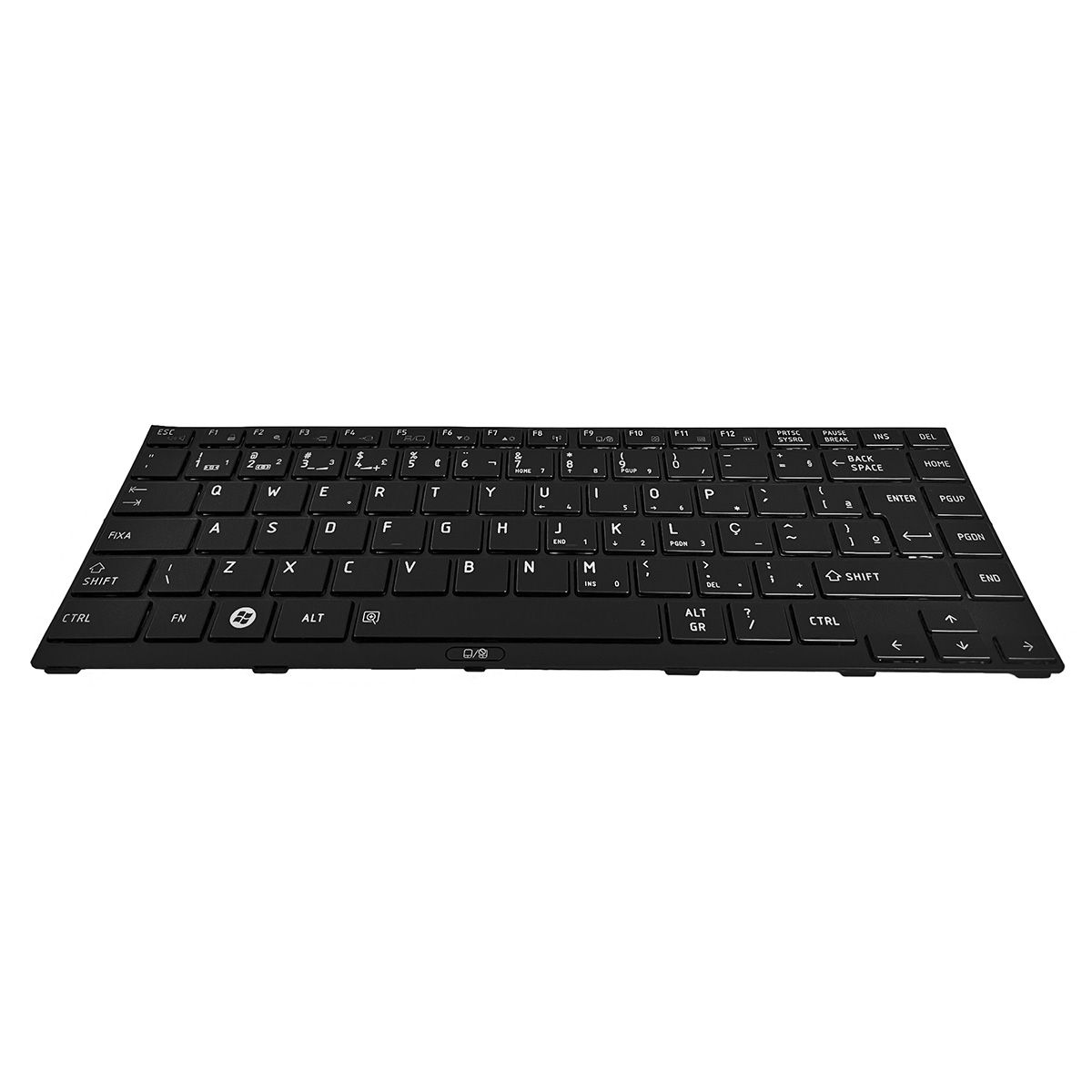 Teclado para Notebook Toshiba Tecra R840, ABNT2 Preto, possui teclas confortáveis e 12 meses de garantia.