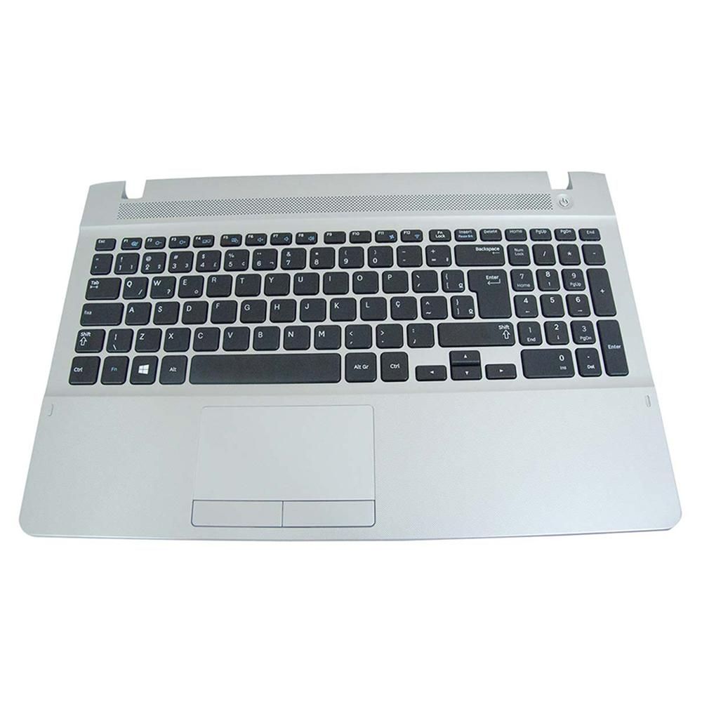 Teclado para Notebook Samsung Part Number PK130RU1B16, ABNT2 Prata, possui teclas confortáveis e 12 meses de garantia.