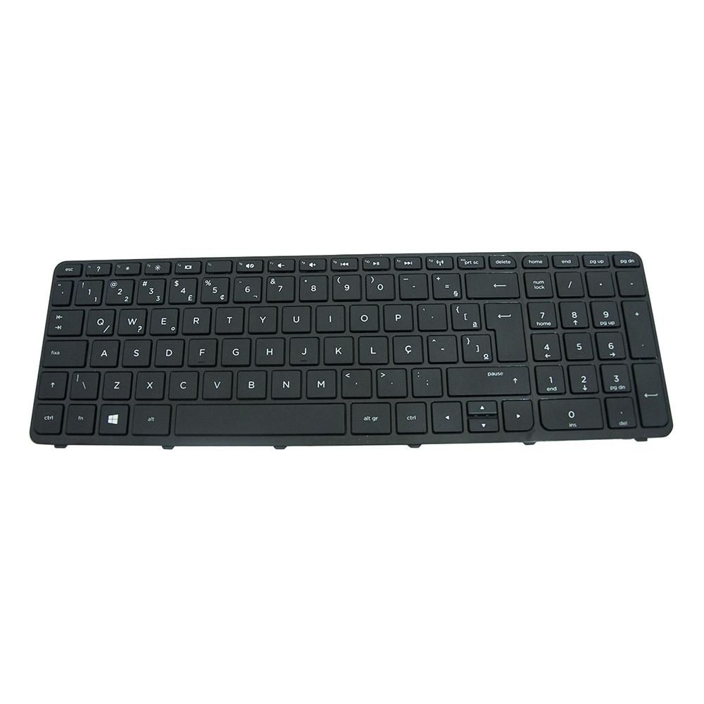 Teclado para Notebook Hp 15-R004NP, ABNT2 Preto, possui teclas confortáveis e 12 meses de garantia.