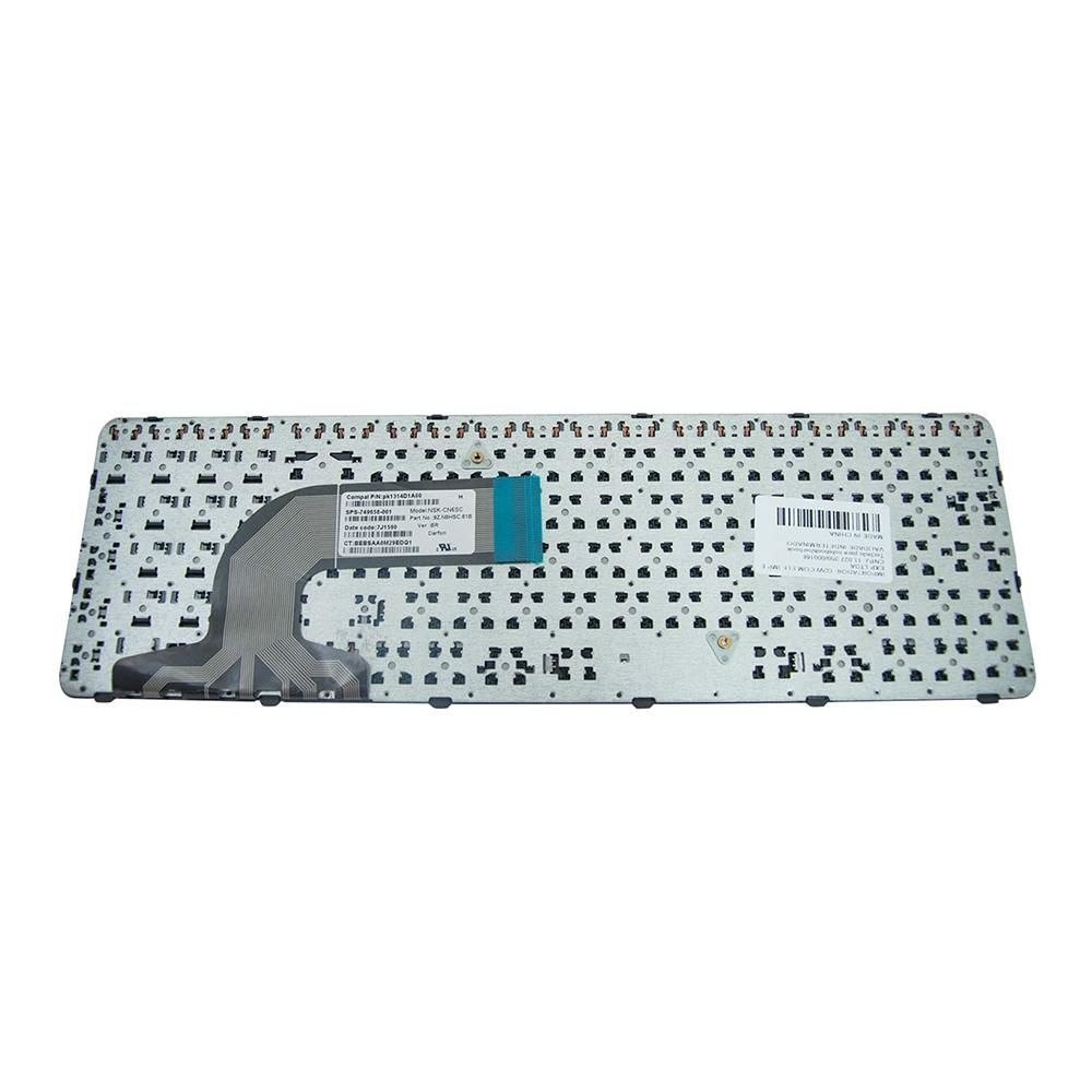 Teclado para Notebook Hp Part Number 708168-031, ABNT2 Preto, possui teclas confortáveis e 12 meses de garantia.