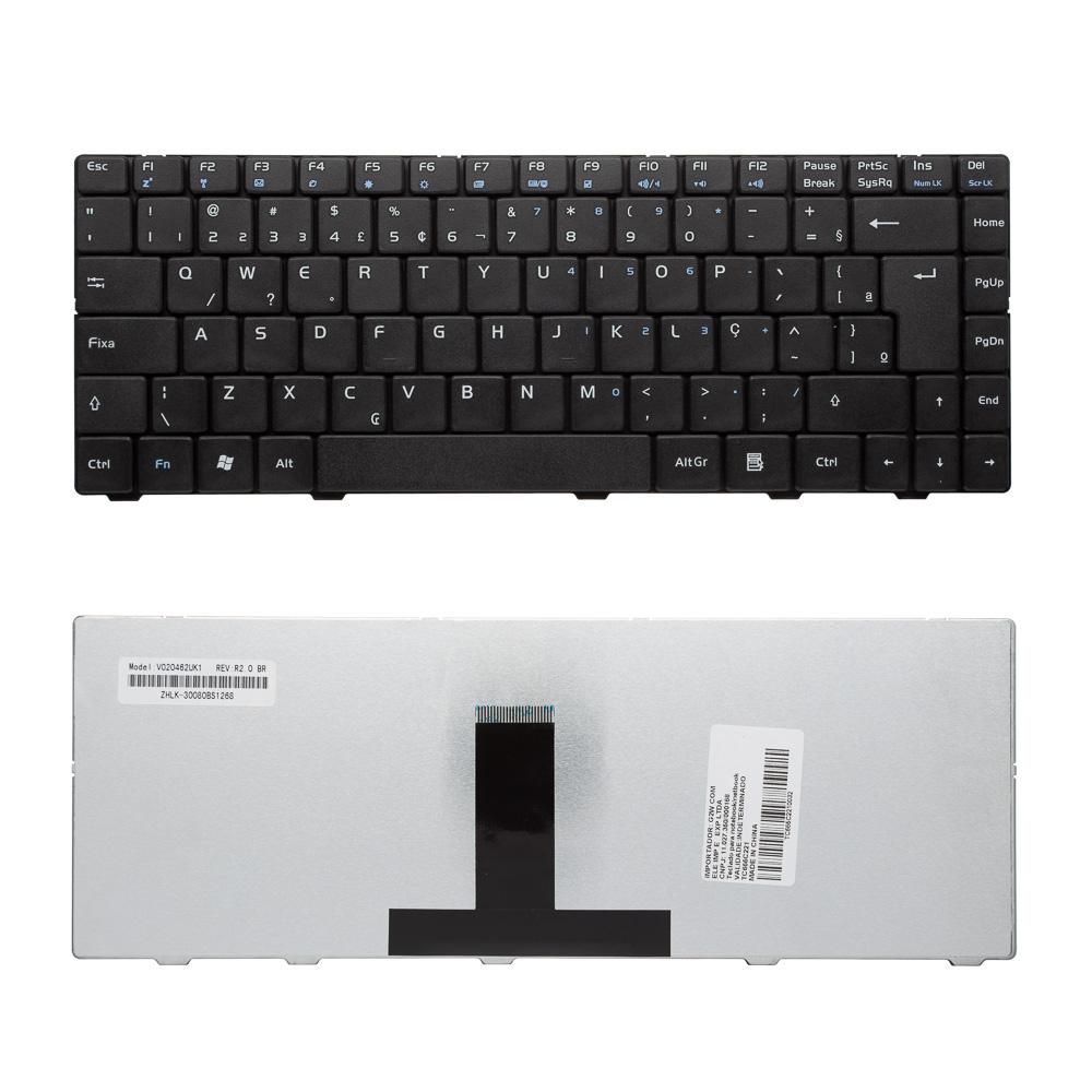 Teclado para Notebook Positivo Sim 4112, ABNT2 - F2 WI-FI Preto, possui teclas confortáveis e 12 meses de garantia.