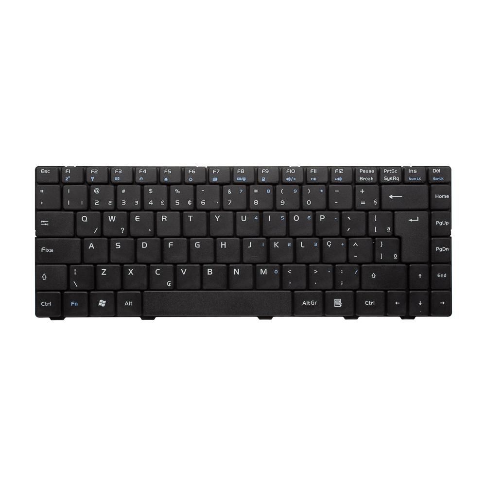 Teclado para Notebook Positivo Sim+ 2086, ABNT2 - F2 WI-FI Preto, possui teclas confortáveis e 12 meses de garantia.