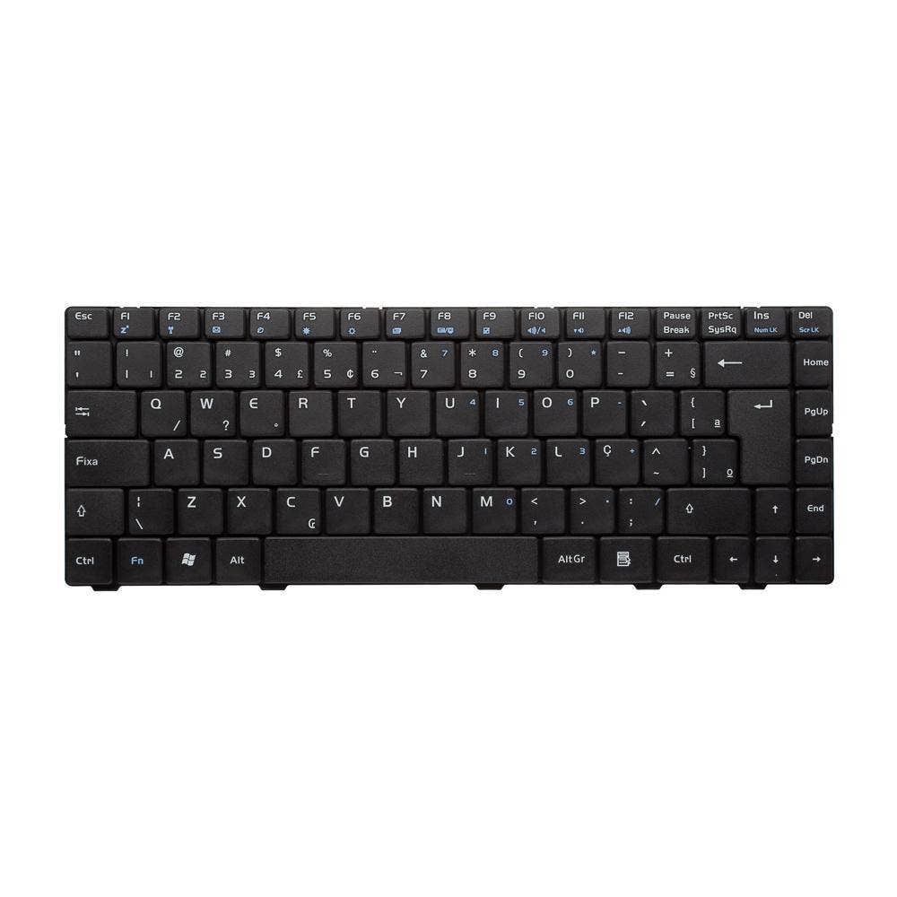 Teclado para Notebook Positivo Sim 1079, ABNT2 - F2 WI-FI Preto, possui teclas confortáveis e 12 meses de garantia.
