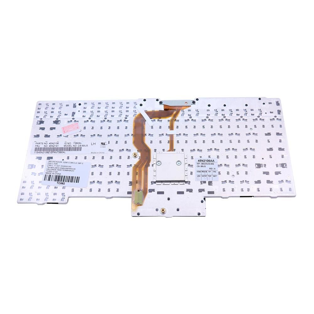 Teclado para Notebook Lenovo Thinkpad T410S, Inglês Internacional - US Preto, possui teclas confortáveis e 12 meses de garantia.