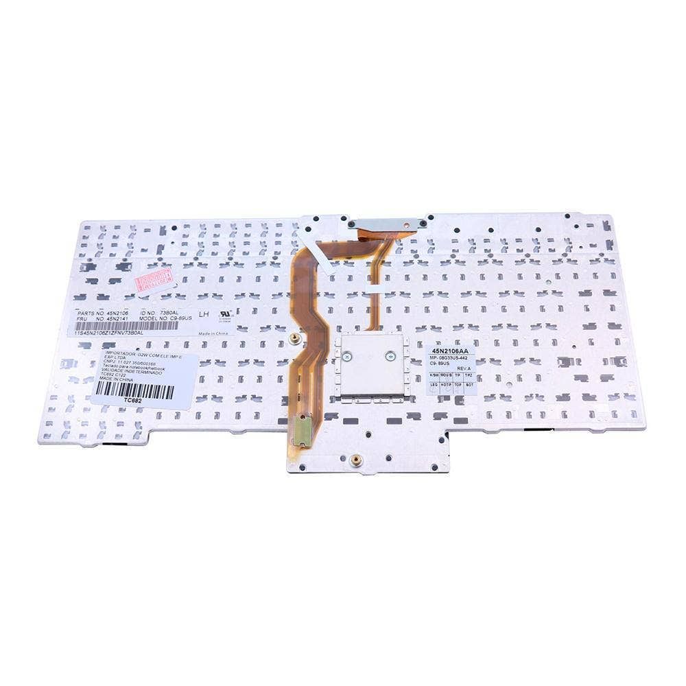 Teclado para Notebook Lenovo Part Number 45N2163, Inglês Internacional - US Preto, possui teclas confortáveis e 12 meses de garantia.