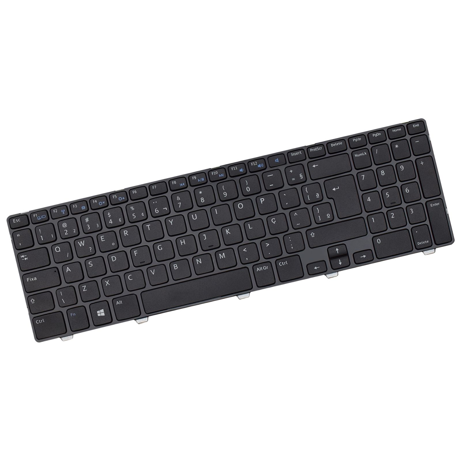 Teclado para Notebook Dell P28F, ABNT2 Preto, possui teclas confortáveis e 12 meses de garantia.