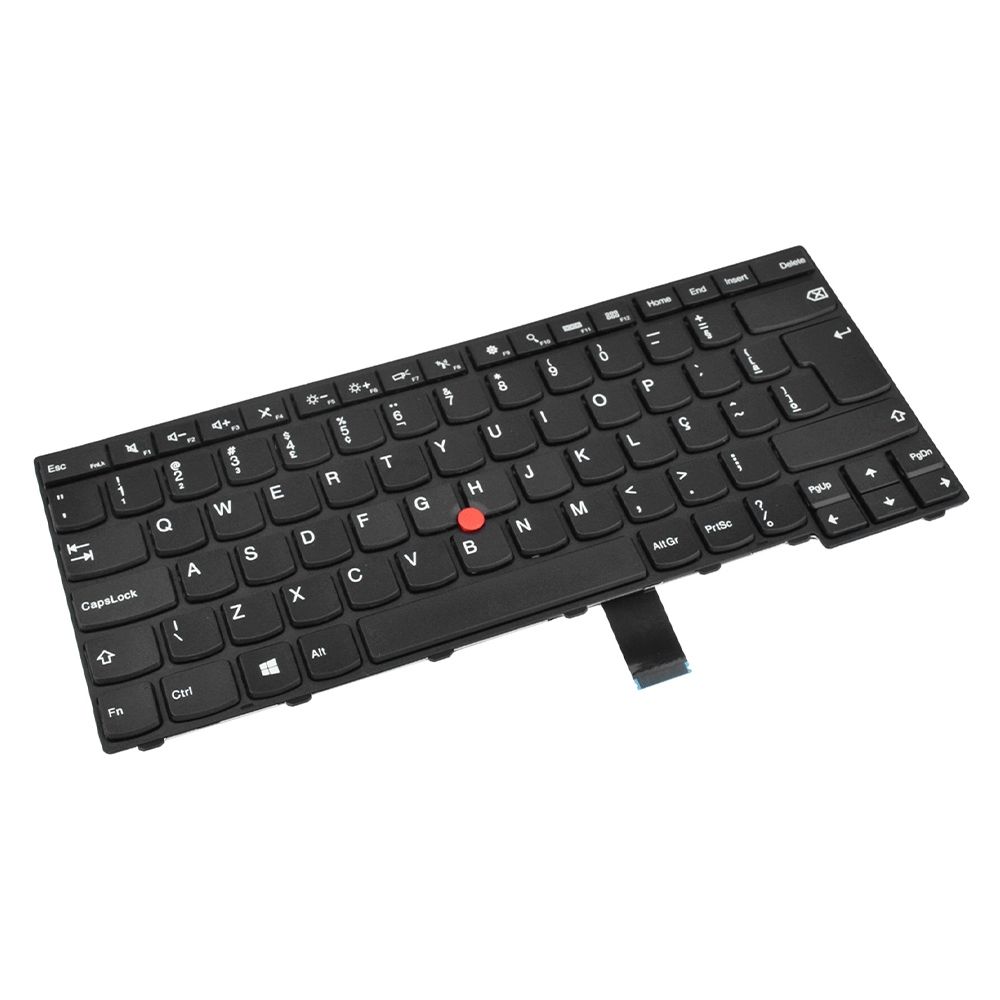 Teclado para Notebook Lenovo Thinkpad T440, ABNT2 Preto, possui teclas confortáveis e 12 meses de garantia.