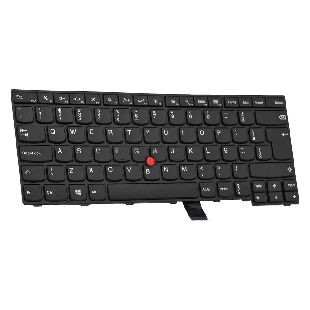 Teclado para Notebook Lenovo Thinkpad T440P, ABNT2 Preto, possui teclas confortáveis e 12 meses de garantia.