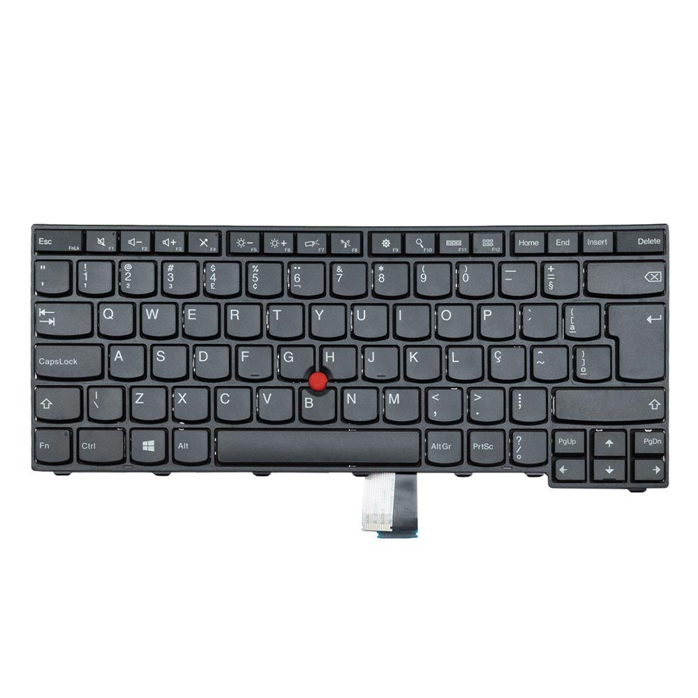 Teclado para Notebook Lenovo Thinkpad com padrão ABNT2 Preto possui teclas confortáveis com Ç e 12 meses de garantia