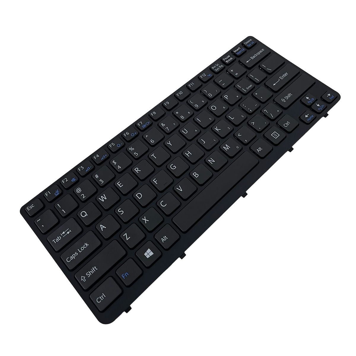 Teclado para Notebook Sony Vaio SVE-14125CBB, Inglês Internacional - US Preto, possui teclas confortáveis e 12 meses de garantia.