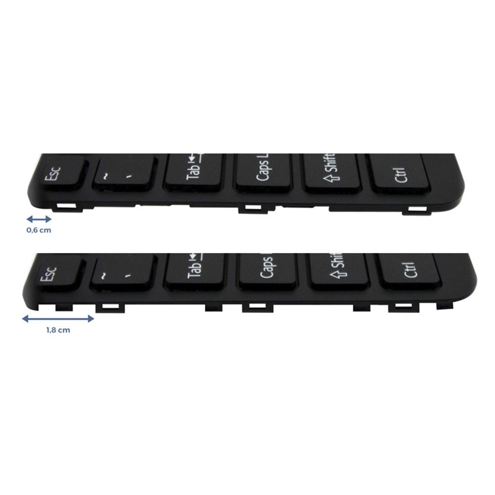 Teclado para Notebook Sony Vaio SVE-14114FXW, Inglês Internacional - US Preto, possui teclas confortáveis e 12 meses de garantia.