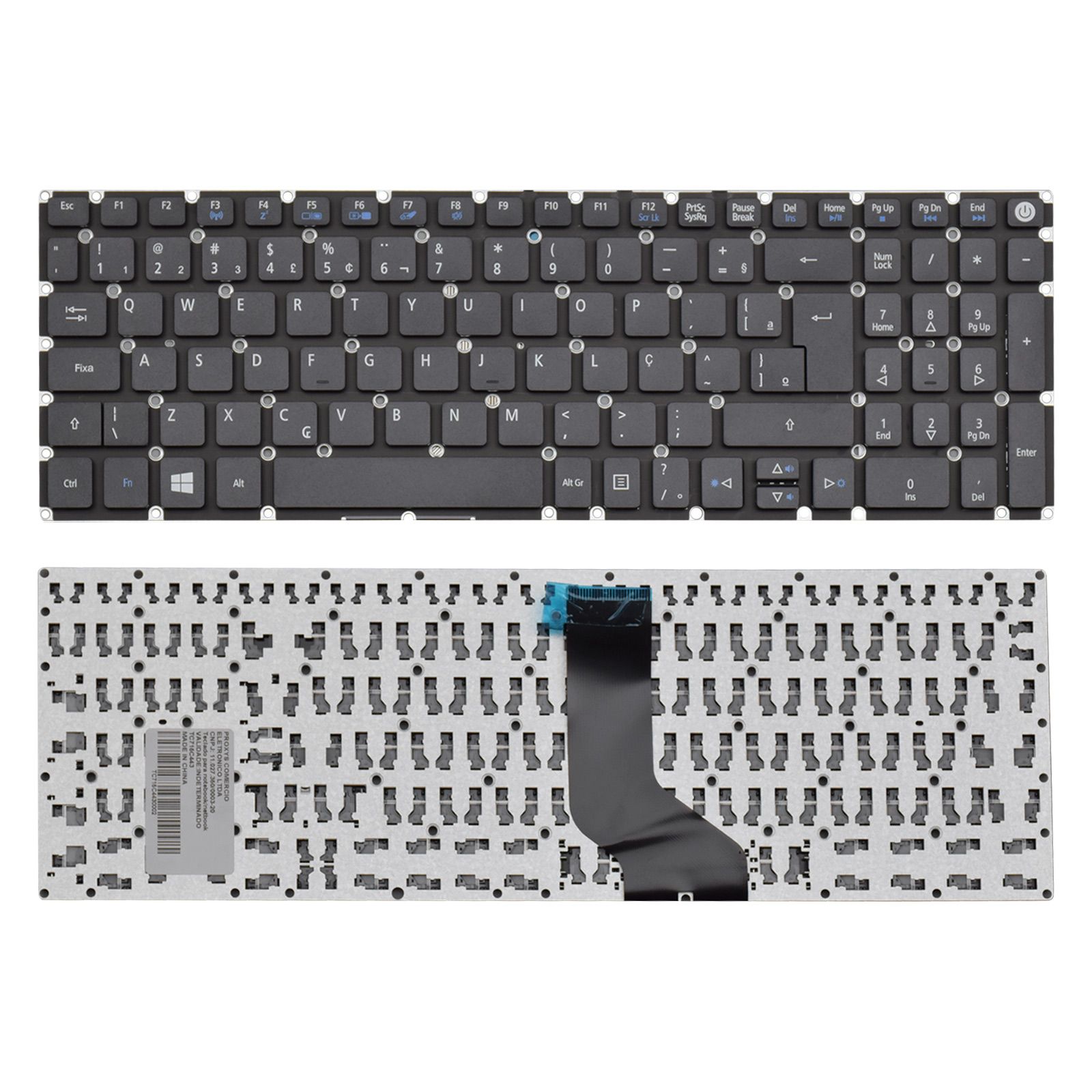 Teclado para Notebook Acer Aspire E5-574 ABNT2 - F3 WI-FI