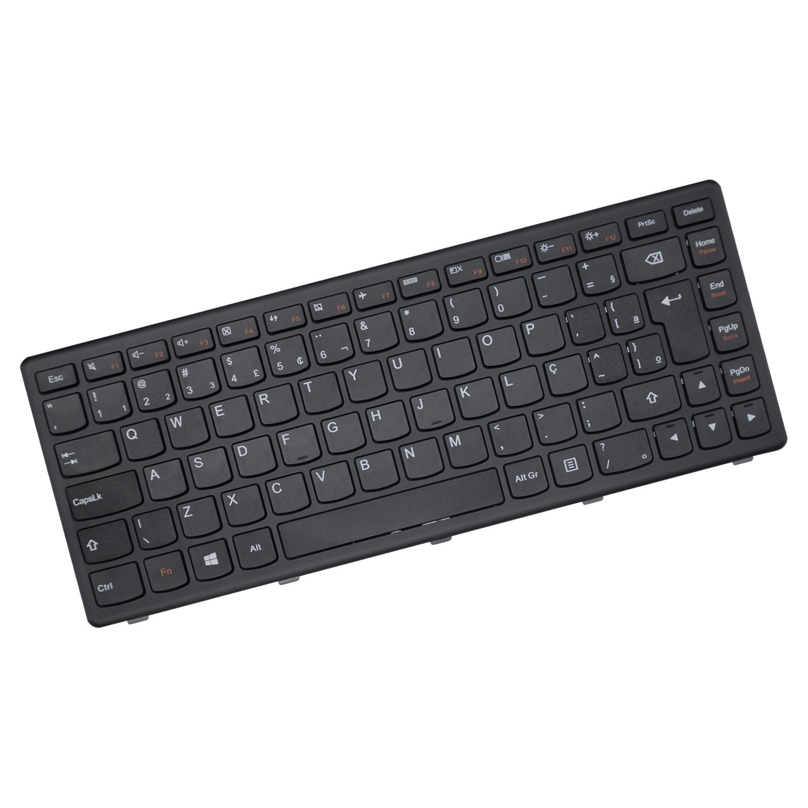 Teclado para Notebook Lenovo Part Number 25211191, ABNT2 Preto, possui teclas confortáveis e 12 meses de garantia.
