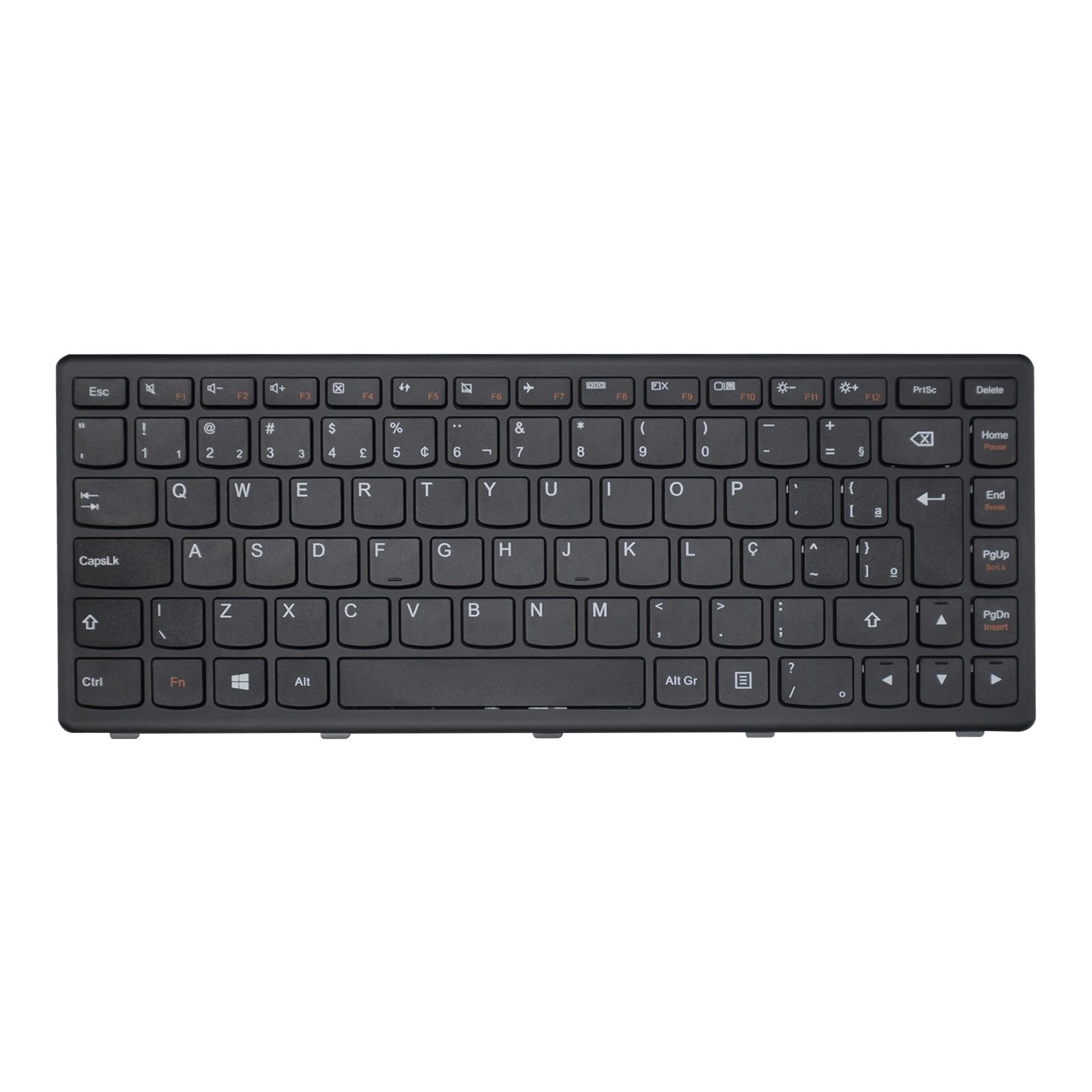 Teclado para Notebook Lenovo Part Number 25213969, ABNT2 Preto, possui teclas confortáveis e 12 meses de garantia.