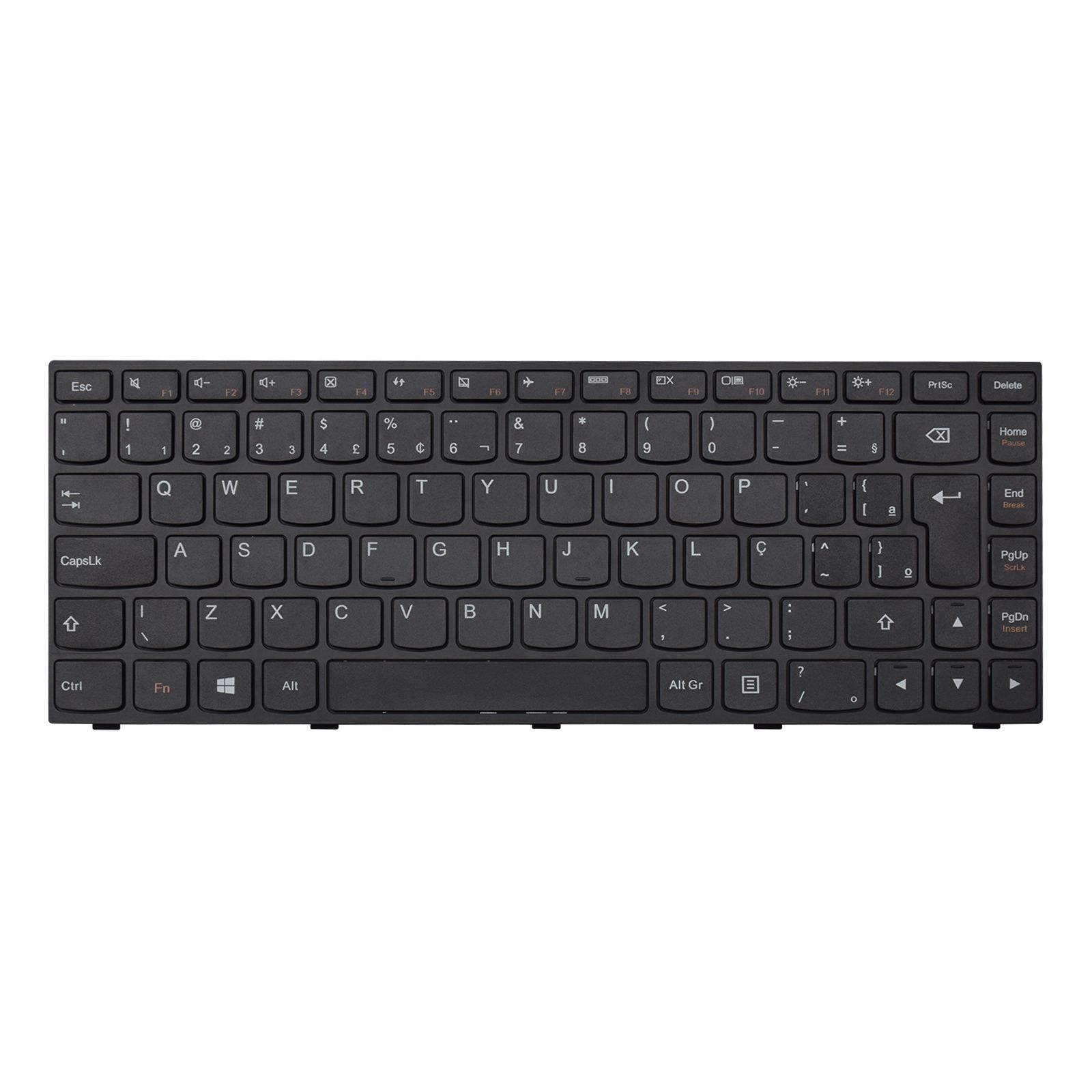 Teclado para Notebook Megaware Part Number PK130TG1B28, ABNT2 Preto, possui teclas confortáveis e 12 meses de garantia.